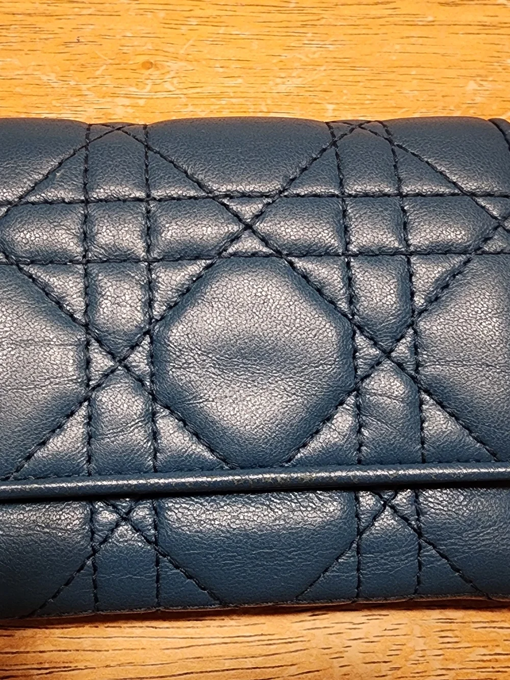 Christian Dior Lady Dior Lotus Wallet, featuring Cannage stitch And Dior Charms